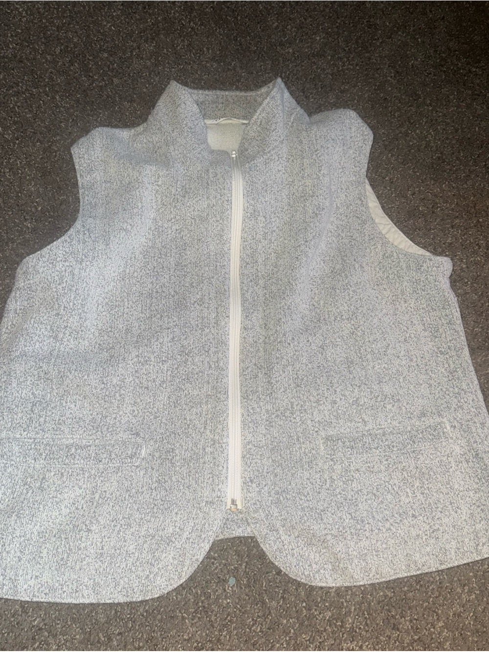 Orvis Heathered Light Gray Full-Zip Vest